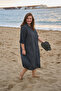 Cotton Navy Blue Shirt Dress - 4