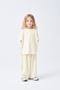Unisex Children's Loose-Fitting Comfortable Suit in Pastel Yellow - 2