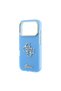 iPhone 18 Pro Max Case Original Licensed Text and 4g Large Metal Logo Silicone Cover Light Blue - 6
