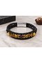 Bovrendo Amberlink Black Leather Men's Bracelet - Beaded with Gold Spacers - 3