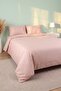 Elite Cappuccino Striped Satin Double Duvet Cover Set - 4 Pieces - 4