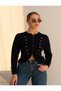 Button Detailed Belly-Cut Knitwear Jacket - 3