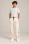 Boy's Ecru Wide-Leg Sweatpants with Number Print and Black Laces - 3