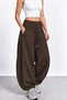 Curled Detail Shirred Sweatpants - 2