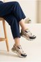 Women's Dynamic Striped Casual Sports Shoes Breathable Mesh Panel Lightweight Orthopedic Sole Daily Walking Sneaker - 2