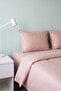 Elite Cappuccino Striped Satin Double Duvet Cover Set - 4 Pieces - 6