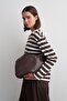 Cotton Striped T-Shirt Brown - 5