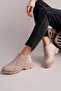 Women's Beige Fur Lined Comfortable Sole Boots