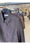 Zippered Shawl Pattern Jacquard Brown Set 2054 - 2