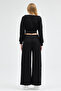 Women's Modal Fabric Boat Neck Crop Track Suit Set - 8