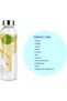 Glass Water Bottles with Lids - 6pcs Set, 16oz Reusable Leakproof Water Bottle for Juice, Tea, - 3
