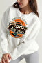 Unisex Gasoline Printed Crew Neck Sweatshirt