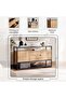Walter Sideboard With 2 Door 3 Drawer Melamine - Black Natural - 3