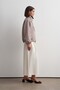 Patterned Bomber Jacket Beige - 3