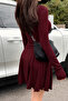 Women's Long Sleeve Mini Casual Dress - 2