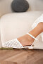 Majesty Knitted Detailed Women's White Ballerina Flats - 3