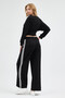 Women's Modal Fabric Boat Neck Crop Track Suit Set - 7