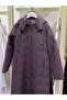 Zipper Closure Plum Hooded Quilted Coat 3250 - 3