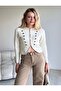 Button Detailed Belly-Cut Knitwear Jacket - 4