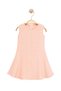 Girl's Cotton Ribbed Crew Neck Sleeveless Dress