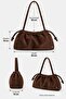 Women's Andrea Drawstring Suede Bag Brown 1709 - 8