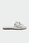 Wasa Tassel Detailed Flat Women's Slippers - Silver