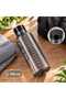 Motivational Time-Stamped Glass Water Bottle 700 ml Leak-Proof Lid Transparent Black Detox Water Bottle - 2
