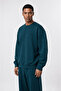 Men's Basic Oversize Sweatshirt Emerald - 2