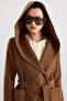 Torba Pocketed Hooded Short Coat Taba 3185 - 4