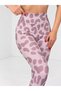 Patterned Women's High Waist Ribbed Leggings – Stretchy Fabric Special Design