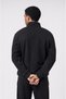 Men's Basic Half Zip Oversize Sweatshirt Black - 3
