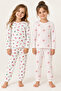Girls' Fabric Pajama Set with Report Cards Comes in 2 Sets. - 3