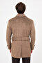 Straight Slim Fit Shirt Collar Belted Cashmere Men's Coat Brown - 21288.23K - 4