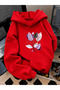 Women's Hooded Sweatshirt – 3 Thread Raster Printed Winter Hoodie
