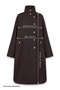 High Collar Lined Bitter Brown Trench Coat - 5