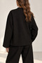 Women's Japanese Button Detail Notched Collar Relaxed Fit Long Sleeve Casual Stylish Standard Size Jacket - 7
