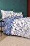 Easy-Iron Duvet Cover Set Double Size Liora Blue