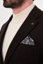 Textured Slim Fit Mono Collar Pocket Premium Wool Blend Men's Jacket Dark Brown - 44326.26K - 3
