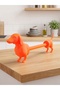 Dachshund Dog Orange Napkin Holder & Paper Towel Holder |   Decorative Figurine with Sausage Dog Figure - 4