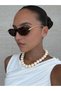 Botto Unisex Women's Metal Cat Eye Gold Gold Detail Uv400 Protected Sunglasses with Case and Cleaning Cloth as a Gift - 6
