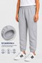 Unisex 3-Pack Gray Children's Sweatpants with Elastic Waist and Cuffs - 2