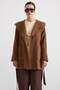 Torba Pocketed Hooded Short Coat Taba 3185 - 3