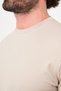 Plain Slim Fit High Crew Neck Cotton Long Sleeve Men's T-Shirt Beige - 36900.26K - 2