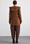 Torba Pocketed Hooded Short Coat Taba 3185 - 7