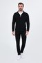 Plain Slim Fit Shirt Collar Buttoned Side Pockets Cotton Men's Knitwear Cardigan Black - 11251.26K - 3