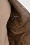 Textured Slim Fit Shirt with Collar Snap Fasteners Faux Leather Men's Coat Mink - 39692.26K - 7