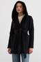 Hooded Short Coat with Pockets Black 3185 - 3