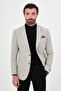 Textured Slim Fit Mono Collar Pocket Premium Wool Blend Men's Jacket Gray - 44326.26K