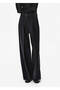 High Waist Wide Leg Black Trousers - 2