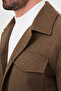 Plain Slim Fit Shirt Collar Buttoned Pocket Wool Blend Men's Coat Mink - 39699.26K - 2